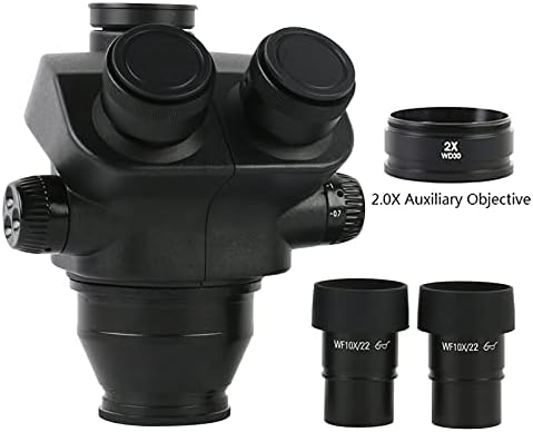 WUYUESUN 7X-50X 14X-100X Sztereó Mikroszkóp Trinocular Mikroszkóp Fej + WF10X/22mm Szemlencse Gumi Szem-Őrök Mikroszkóp Kiegészítők