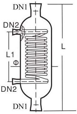 GOWE Egész Típusú Tekercs Üveg kondenzátor,Üveg tekercs hőcserélő,L=890mm,Magasság 230mm,1.5 négyzetméter