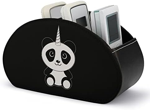 Unikornis Panda Nyomtatott Tv Távirányító Szervező Doboz Ellenőrzési Birtokosai PU Bőr 5 Rekeszes Tároló Tartály
