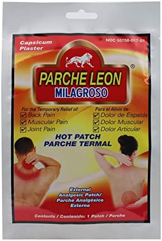 Parche Leon, Lokális Fájdalomcsillapító, Forró Folt, Ízületi, Izom Fájdalom Mentol, valamint a Paprika, Külső Használatra, 6 Foltok