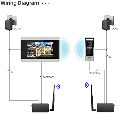 XDCHLK 7 Hüvelykes érintőképernyő IP Video Kaputelefon a Villa Mini Vevő,Támogatást Távoli Telefon Feloldása