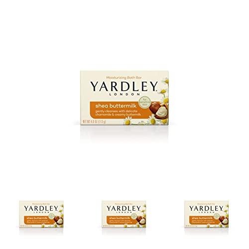 Yardley London Shea Vajas Érzékeny Bőr Természetes Hidratáló Fürdő, Bár, 4 Uncia (Pack 4)