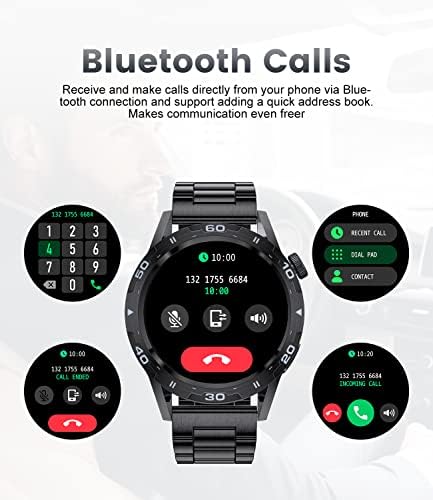LIGE Intelligens Karóra Férfiaknak, Bluetooth Válasz/Make Hívás/Hang Hangszóró, Android, iOS Smartwatch 1.32 Teljes érintőképernyő, IP67
