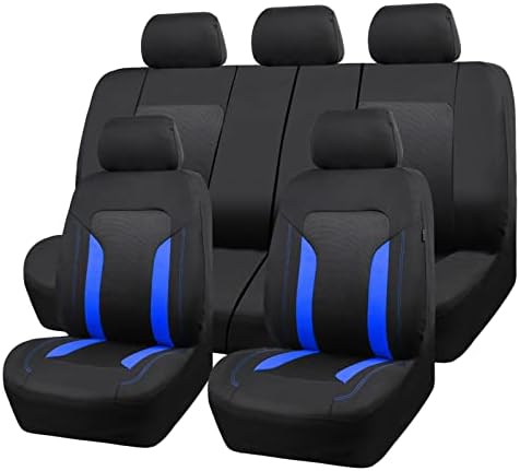 CAR PASS Univerzális 3D Air Mesh- Lélegző Sportos Autó üléshuzatok, Légzsák, majd Osztott Hátsó Pad 3 Cipzár Kompatibilis 90% -