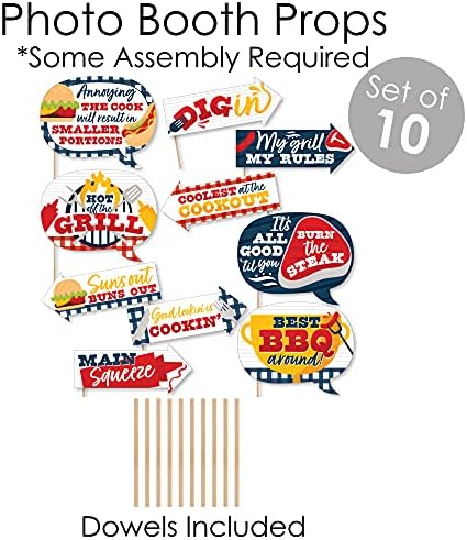 Nagy Dot a Boldogság Tűz ki a Grill - Banner képek Dekoráció - Nyári BBQ Piknik Party Kellékek Kit - Doterrific Csomag