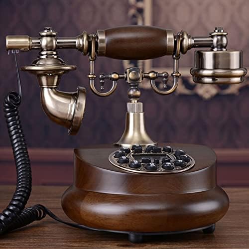 Vintage Retro Antik Stílusú Telefon,Régimódi Telefon Asztal Forgó Tárcsa Vezetékes Telefon az Irodában, Otthon, Nappali Dekor,