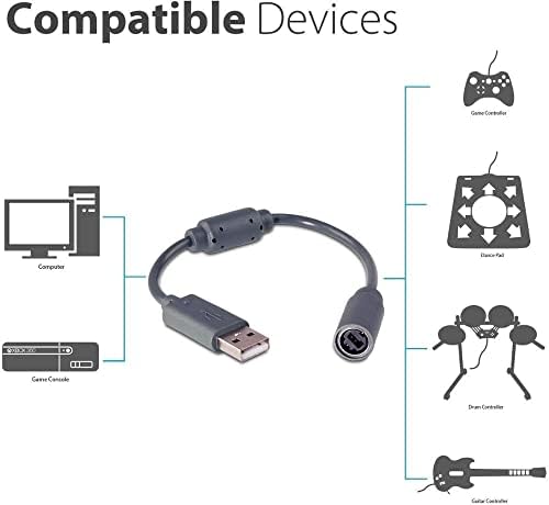 2 Db Adapter Adapter Hosszabbító Kábel USB-Szakadár Kábel, Xbox 360 Vezetékes Irányítók Csere