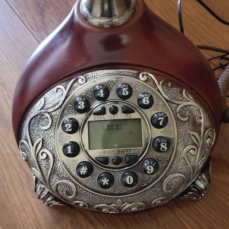 N/A Vintage Vezetékes Telefon Gombot, Tárcsázza Antik Vezetékes Telefon Office Home Hotel Készült Gyanta