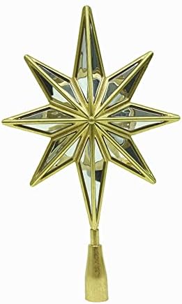 Karácsonyi Csillag csúcsdíszt Supergorea 13.4 hüvelyk Arany Retro Design a karácsonyfa Díszek(Beltéri, mind outdoo) r
