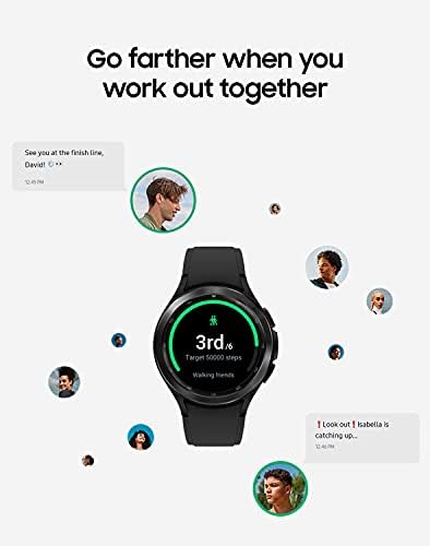 SAMSUNG Galaxy Óra 4 LTE 46mm Smartwatch a EKG Monitor Tracker, az Egészség, Fitness, Futás, Alvási Ciklust, GPS Esés Érzékelés, LTE, amerikai