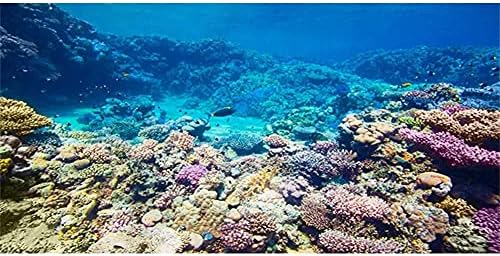 AWERT Akvárium Háttér Korallzátony Trópusi Halat, tenger Alatti akvárium Háttér 24x16 cm Tartós Poliészter Háttér