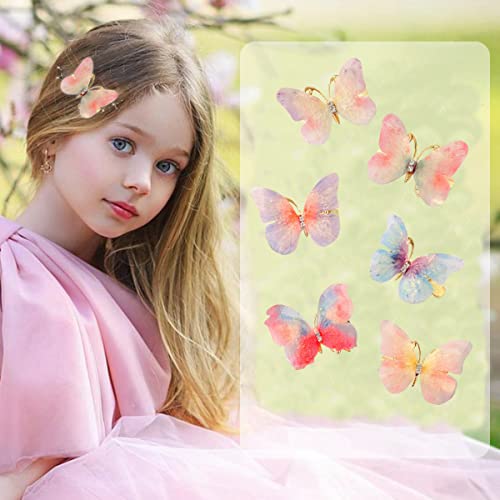 2DB Pillangó Klipek Haj, Színes Pillangó Klipek Kézzel készített Pillangó Haj Klipek a Lányok Kisgyermek Tizenéves