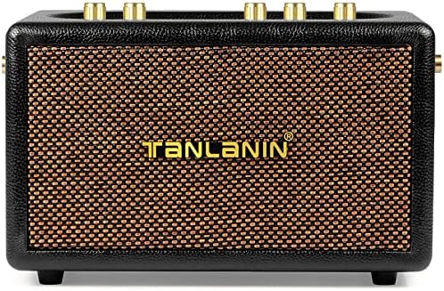 TANLANIN Vintage Bluetooth Hangszóró Újratölthető Hordozható, Vezeték nélküli, Retro Stílusú Bőr Hangszórók 8H Hosszú Játékidő Bluetooth