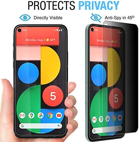 Anbzsign [2 Csomag] Kamera Lencséjét Védő, valamint a [2 Csomag] Privacy Screen Protector a Google Pixel 5 / Pixel 5 5G (2020), Anti-Spy