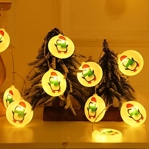 HHmei Karácsonyi Lámpa String Pingvin Minta String Lámpák LED-es elemes Világítás Lámpa karácsonyfa Fal Esküvői Party Dekor 1,5 m SGCABItqEdg50d
