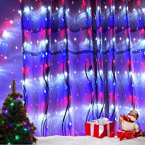 Karácsonyi LED Nettó Fények, 390 LED 11.8 ft x 5ft 8 Módok Háló Tündér String Világítás, Karácsonyi Díszítő Világítás Karácsonyi
