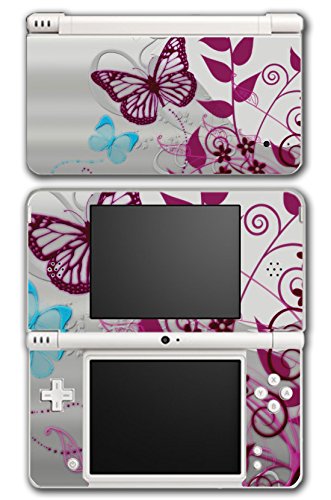 Pillangó Szép Virágok Art Design, Videó, Játék, Vinyl Matrica Bőr Matrica Takarja a Nintendo DSi XL Rendszer