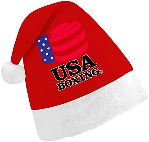 USA Box Karácsonyi Kalap Mikulás Kalap, Rövid Plüss Fehér Bilincs a Férfiak a Nők Karácsonyi Ünnepi Parti Dekoráció