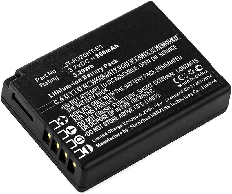 Szinergia Digitális Vonalkód olvasó Akkumulátor, Kompatibilis a Panasonic JT-H320BT-10 Barcode Scanner, (Li-ion 3,7 V, 890mAh) Ultra Nagy Kapacitású,