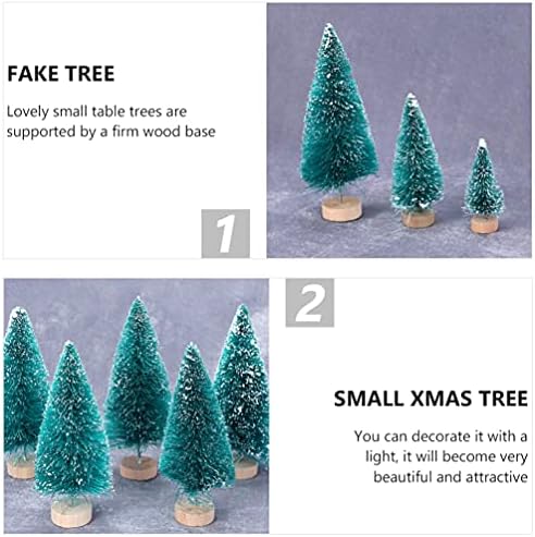 NUOBESTY 5db Mini karácsonyfa Díszítő Mini fenyőfák Mesterséges Fák DIY Kézműves Mini Fenyőfa Asztali Fák a Miniatűr Jelenetek,