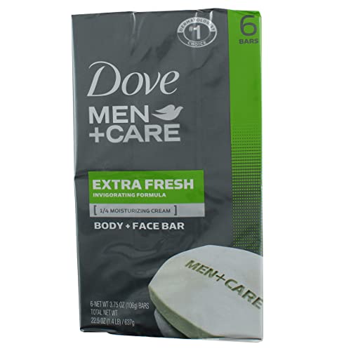 Dove Men+Care Testét, Arcát, Bár Extra Friss 4 oz, 6 Bar (Pack 4)4