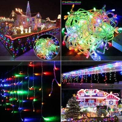 Toodour Jégcsap LED Világítás, LED 360 Karácsonyi Fények & 33ft 100 Gróf Izzó Karácsonyi String Fények