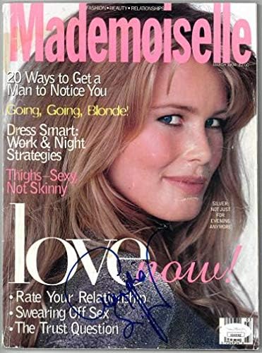 Claudia Schiffer aláírt Mademoiselle Teljes Magazin 1994 Március károkra/hajlik- EE60262 (nincs címke) - SZÖVETSÉG Igazolt - Film Magazinok