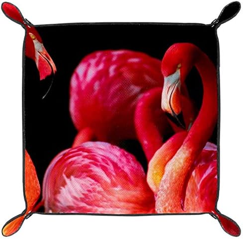 AISSO Piros Flamingó Bőr Őrzött Tálca Szervező a Pénztárca, Karóra, Kulcsok, Pénzérmék, Mobilok, Irodai Berendezések