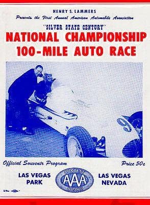 1954 Ezüst Állami Század Auto Verseny - Las Vegas NV - Program Fedezi Mágnes