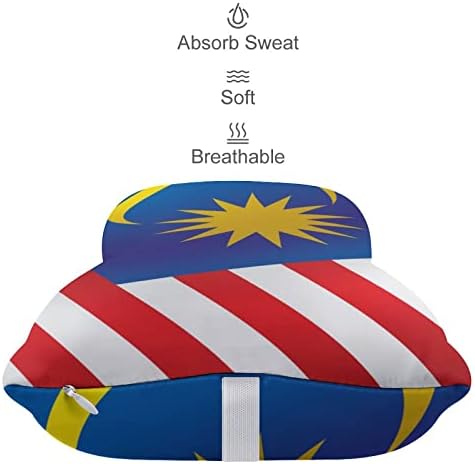 Malajzia Zászló Autós nyakpárna 2 Csont Alakú Auto Fejtámla Párna Párna Utazási Autó Haza Dekoratív