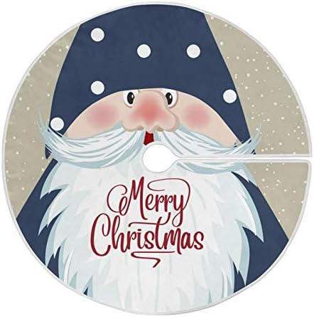ALAZA karácsonyfa Szoknya Dekoráció,Kis Mini Szoknya Fa Dísz 35.4 Hüvelyk Karácsonyi Gnome Arcát Retro Stílus Karácsonyi Parti nyaraló