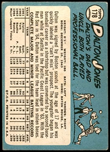 1965 Topps 178 Dalton Jones Boston Red Sox (Baseball Kártya) VG Red Sox