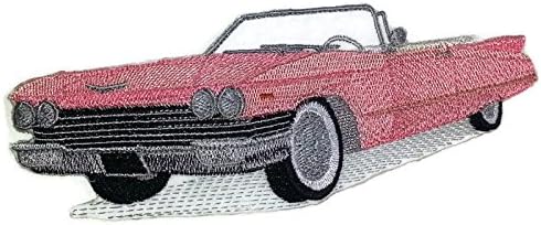 Klasszikus Autók Gyűjteménye [1960-As Cadillac Cabrio ] [Amerikai Autóipar a Hímzés] Hímzett Vasalót/Varrni Patch [6.5 x 2.56]Made