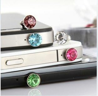 Válogatott 12 Darab Ajándék Szett 6 Gyémánt Fül Telefon 3,5 mm-es Dugók Anti-Por Dugók Ékszer Doboz iPhone 5 4/4s 3G 3GS, iPad