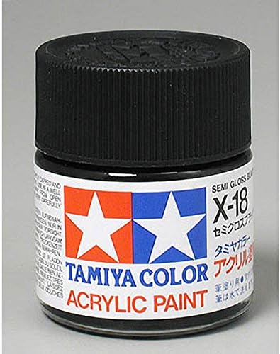 Tamiya USA TAM81018 Akril X18 Félig Fényes Fekete