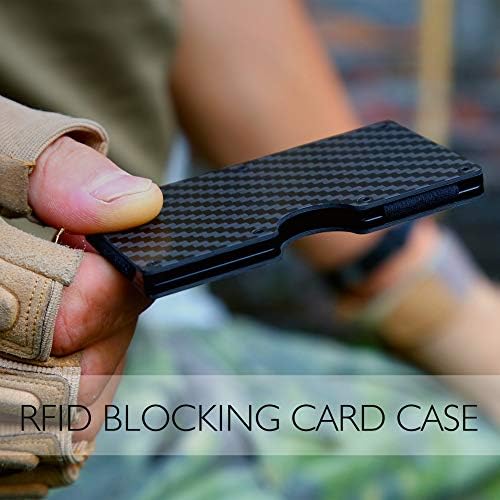 DONWORD Minimalista Tárca a Férfiak RFID-Blokkoló Alumínium Wallet Szénszálas Kártya Esetben Fém Tárca Minimalista Első Zseb Kártya Tartóját