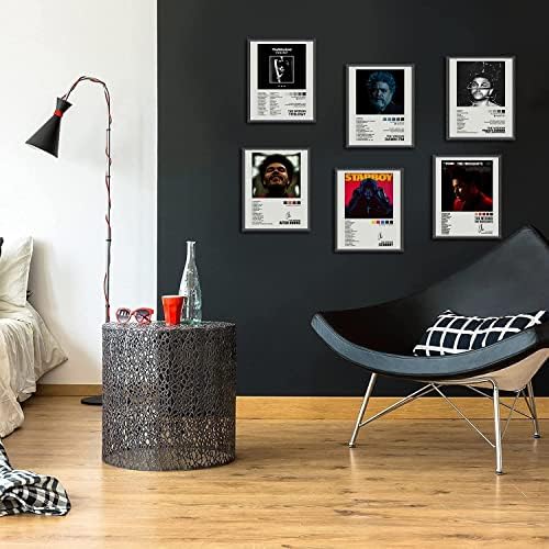 HENCT Weeknd Poszter Aláírt Korlátozott Plakátok Zenei Album Borító Poszter Nyomtatás Készlet 6 Szoba Esztétikai Vászon Wall Art