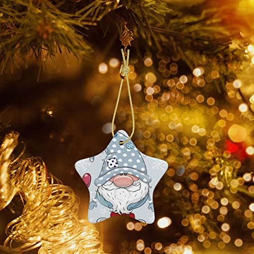 Aranyos Gnome 2022 Karácsonyi Kerámia Medál, Díszíteni A karácsonyfát,