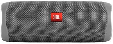 JBL Flip 5 Vízálló, Hordozható, Vezeték nélküli Bluetooth Hangszóró Bundle - (Pár) Szürke