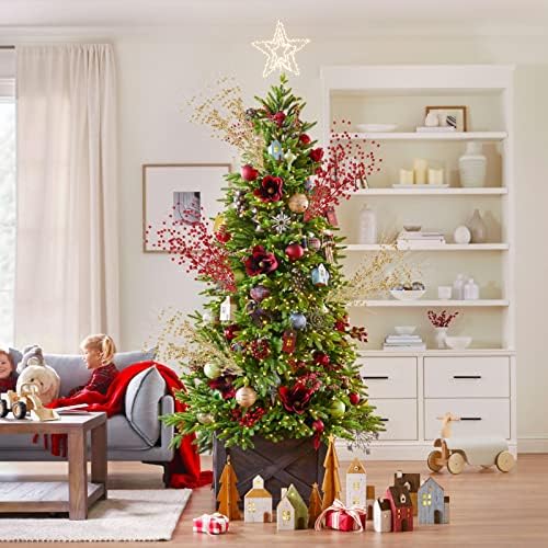 Tökéletes Karácsonyi dekorációs ajándék,3PCS Mesterséges Piros Bogyó Szára 33.5 Hüvelyk Hamis Berry Gally Szár Veszi Karácsonyi