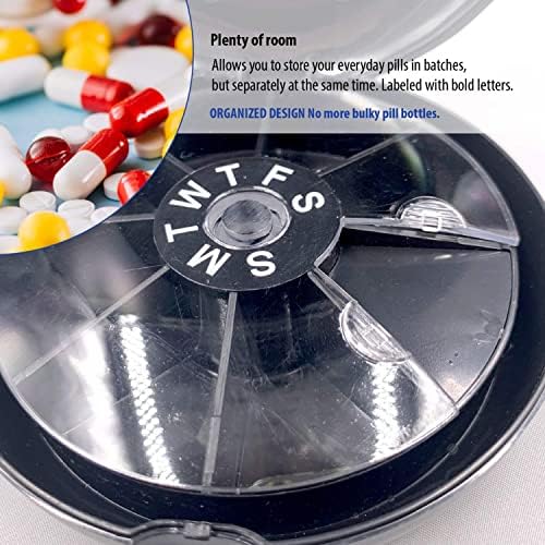 Egyetlen fedél 7 rekeszes hordozható tabletta doboz gyógyszert tervező esetben (hét nap, heti utazási konténer) a Gyógyszer,