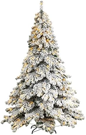 7 láb. Özönlöttek Ausztria Mesterséges Fenyő karácsonyfa 400 Meleg Fehér LED Lámpák, 1063 Hajlítható Ágak