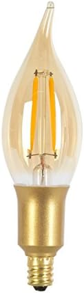 Globe-Elektromos 60W Egyenértékű Puha, Fehér (2000) Vintage Edison Szabályozható LED Izzó, E26 Bázis, 650 Lumen, Sárga Üveg,73193