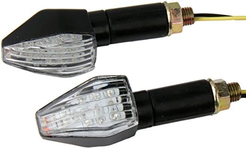 MotorToGo Fekete LED-es Motorkerékpár-indexet Szemellenző Mutatók Szemellenző indexet, Lámpák Kompatibilis a 2002-es Honda CB900F