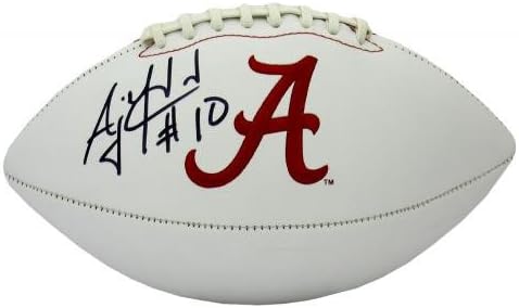 AJ McCarron Aláírt Alabama Crimson Tide Hímzett Logó Labdarúgó - Dedikált Egyetemi Futball-labda