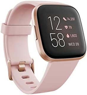 Fitbit Versa 2 Health and Fitness Smartwatch a pulzusszám, a Zene, a Alexa Beépített, Aludni, Úszni Követés, Szirom/Réz Rózsa,