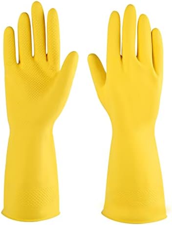IUCGE Gumi tisztító kesztyű sárga 3 vagy 6 Pár Háztartási,Reuseable mosogatószeres kesztyűt a Konyhában.