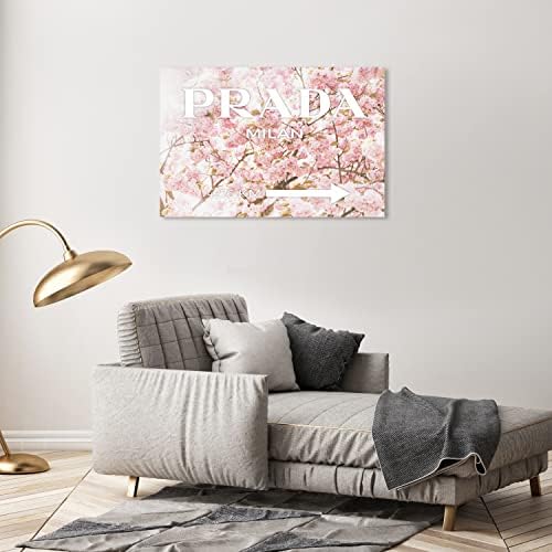 Oliver Gal A Művész Co Milan Sakura' Rózsaszín Divat Wall Art Nyomtatás Prémium Vászon, 36 x 24