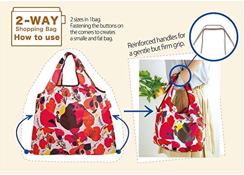 Japán tervezők Préri Kutya többször használatos Összehajtható Bevásárló Bevásárló Táskát mosógépben mosható/44lb Kapacitás (Szakadás