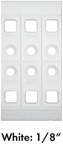Fújt Shim, Fehér HS1840WH Műanyag Építési Alátéteket/Távtartók, 40 Csomag, 1/8 Hüvelykes, 40, 40 Szám